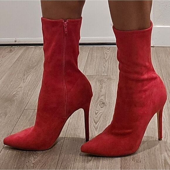 Olivia Ferguson Women's Elegant High Stiletto Heel Soft Faux Suede  Boots sz 9 - Picture 14 of 14